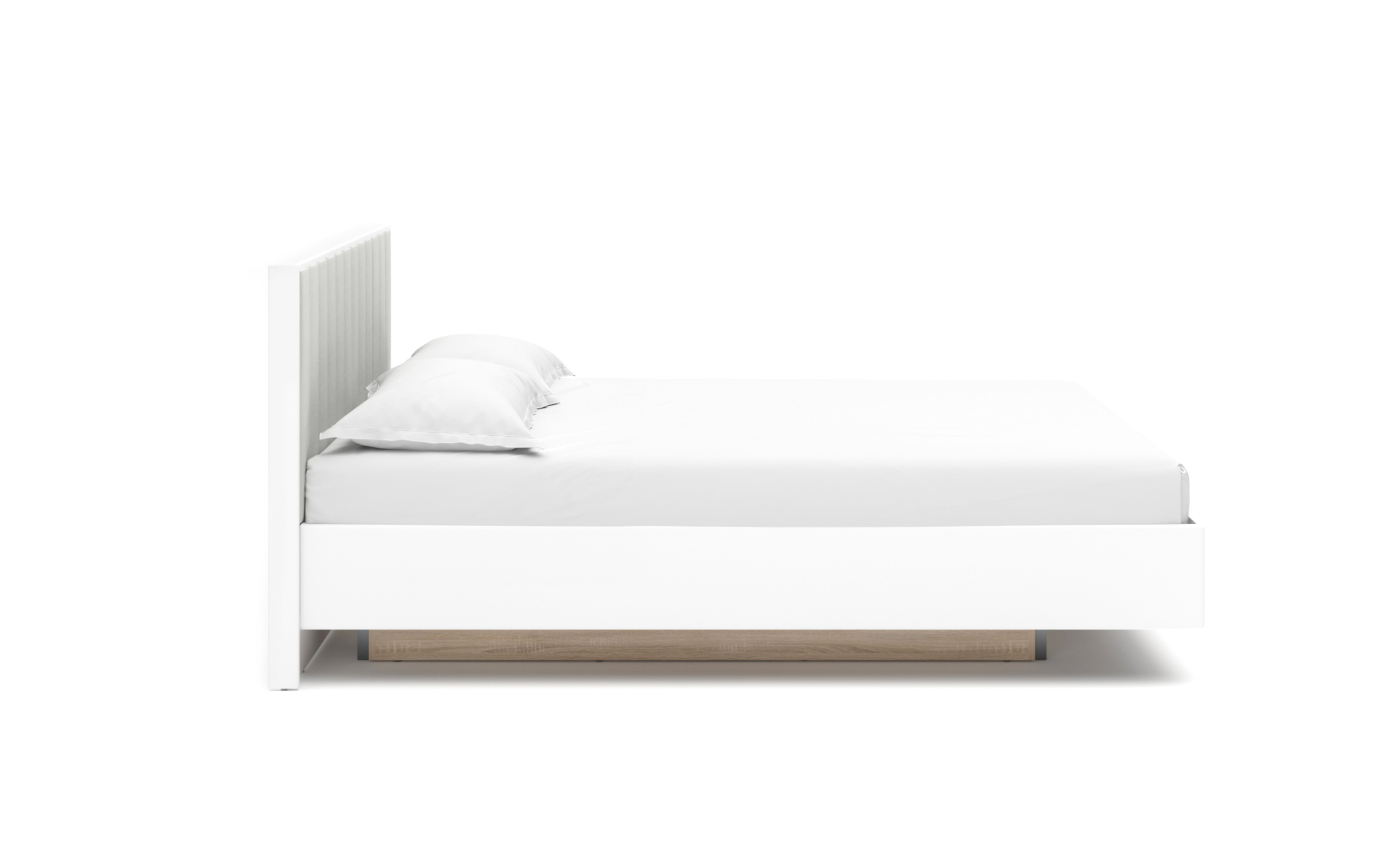 Кровать Jessica Pro, цвет белый текстурный + ткань Casanova Grey, 140x200 - купить в Озерце