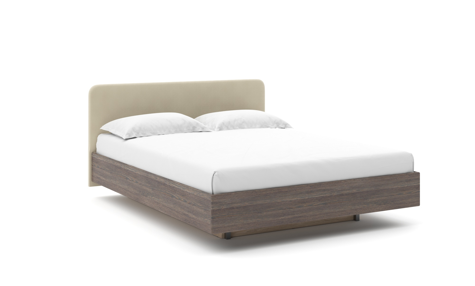 Кровать Gretta Pro, цвет меланж темный + ткань Casanova Stone, 140x200 - купить в Озерце
