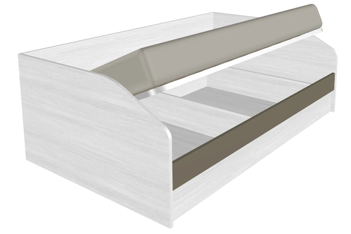 Кровать КР-119-СЯ-ЛМ 120х200 (Снежный Ясень/Латте Матовый) - купить в Озерце