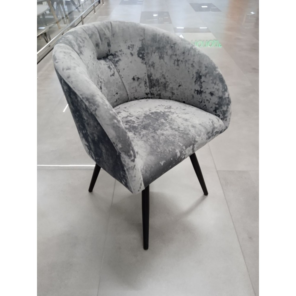 Стул КРИСТИНА-S/AL ROT муар черный/ 5CRUSH23 - купить в Озерце