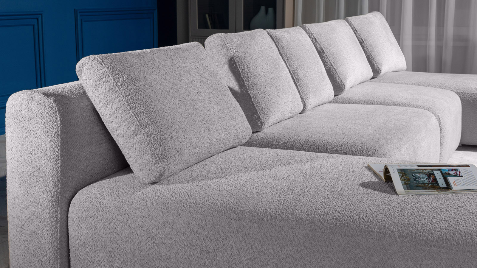 Диван модульный Molto, 4 секционный, 170+125+85+170+85+125+85+85, ткань Soul 995 57 — купить в Озерце