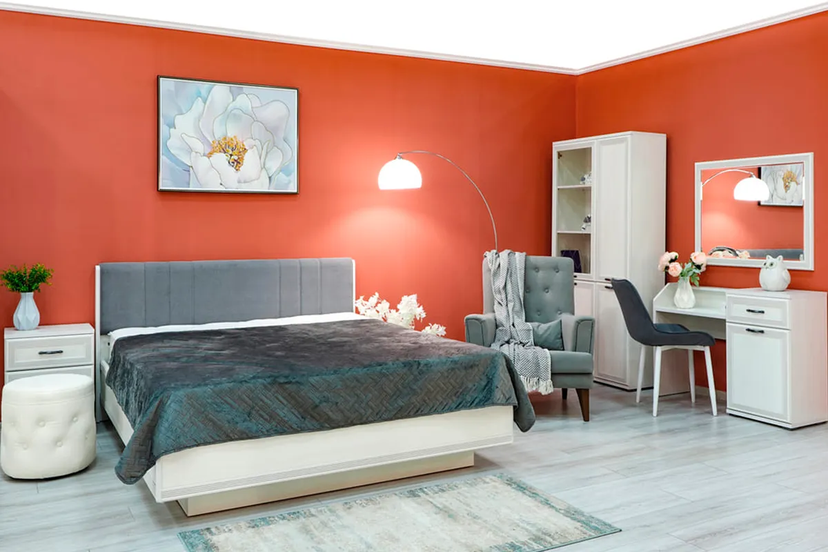 Кровать КР-1013-СЯ-В с ПМ 160х200 (Снежный Ясень/Велюр) - купить в Озерце