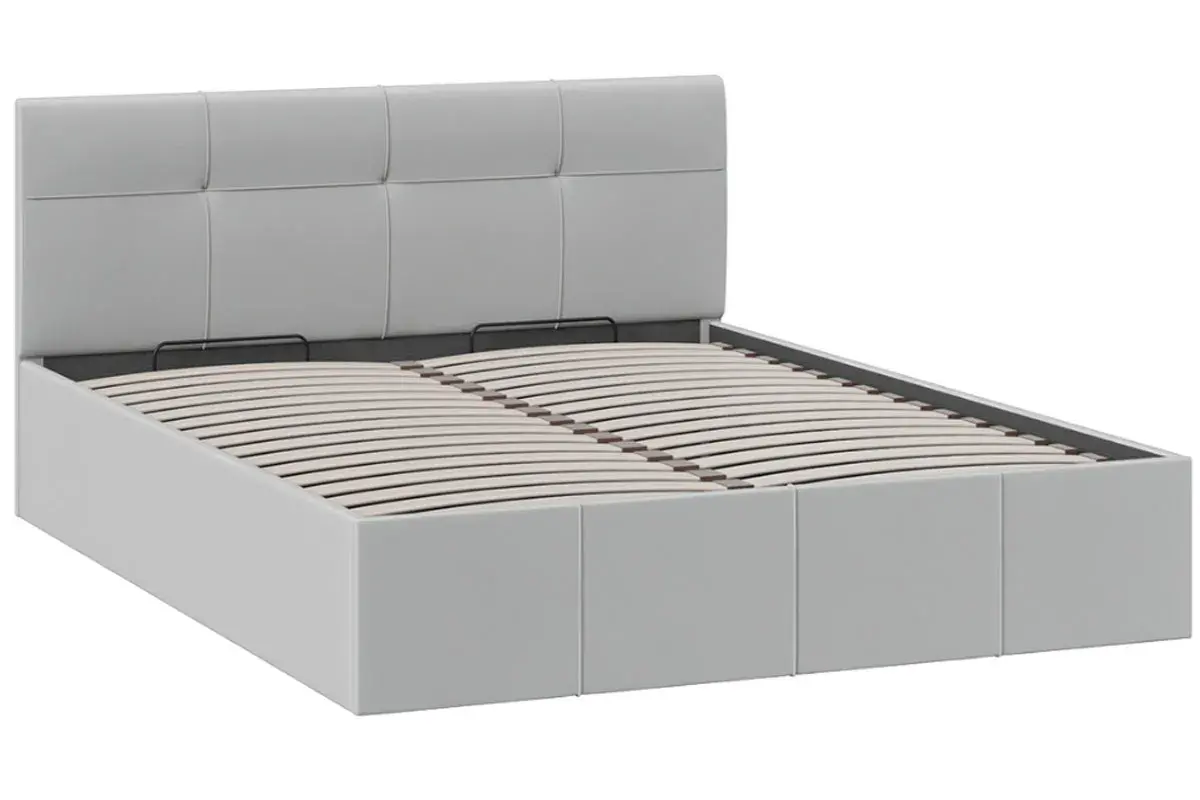 Кровать Лора с ПМ 160х200 (Велюр/Confetti Silver) - купить в Озерце