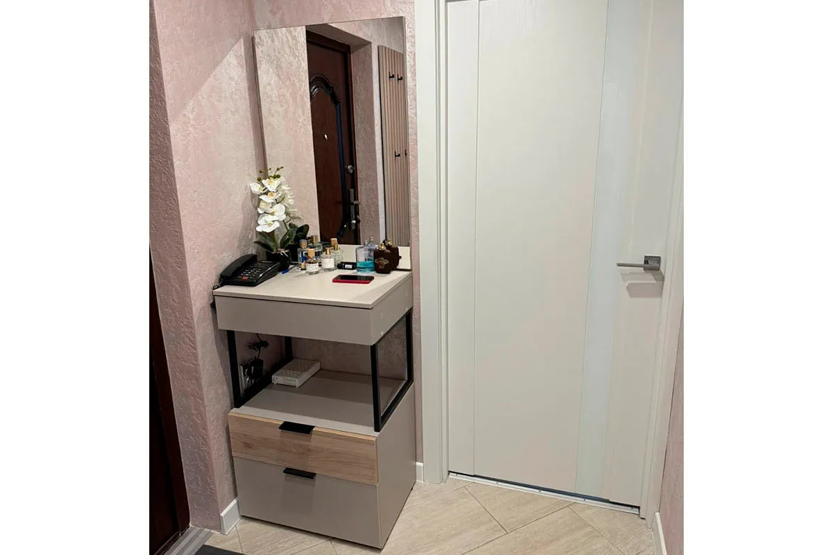 Тумба Мария МТ 60.2F (Дымчато-серый/Дуб Мария) — Мебель-центр Озерцо