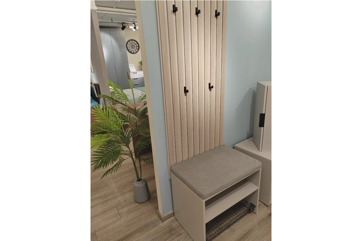 Тумба-обувница Мария МТО 60 (Дымчато-серый) — Мебель-центр Озерцо