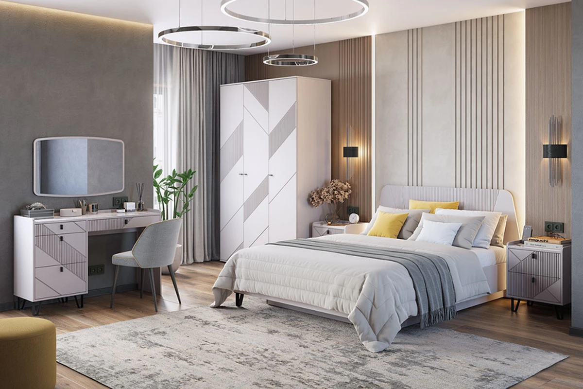 Кровать Кашемир с ПМ и бельевым ящ. 160х200 (Кашемир/Сантьяго) - купить в Озерце