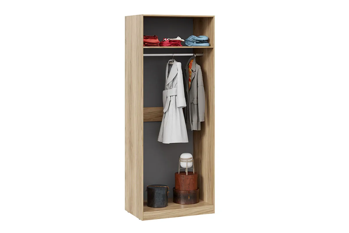 Шкаф для одежды с 2 глух. дв. Рико СМ-340.07.211 (Яблоня Беллуно/Белый глянец) в мебель-центре Озерцо