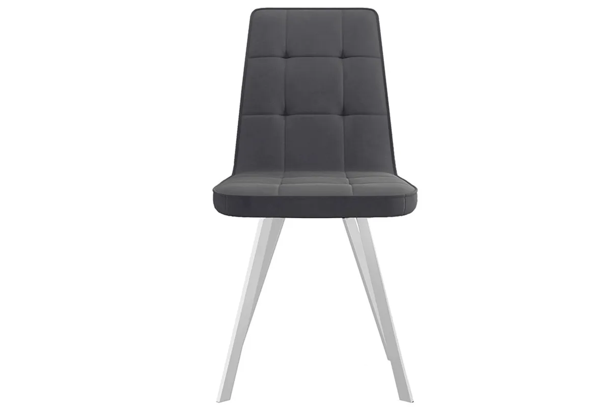 Стул Рони (Белый муар/Микровелюр BRENDY Graphite) - купить в Озерце