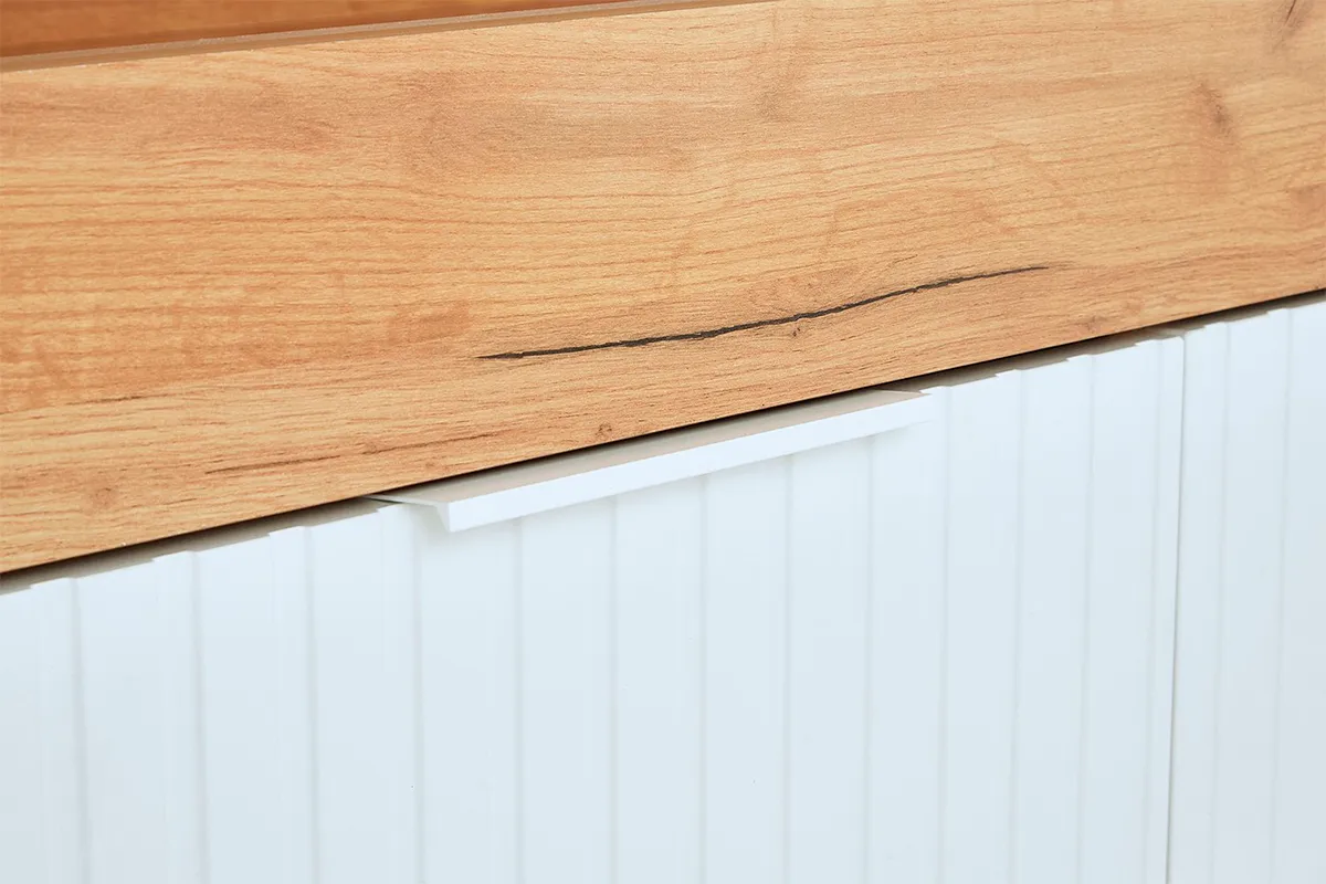 Кровать комбинированная Хилтон 90х200 Тип 1 (Дуб Крафт Золотой/Белый матовый) - купить в Озерце