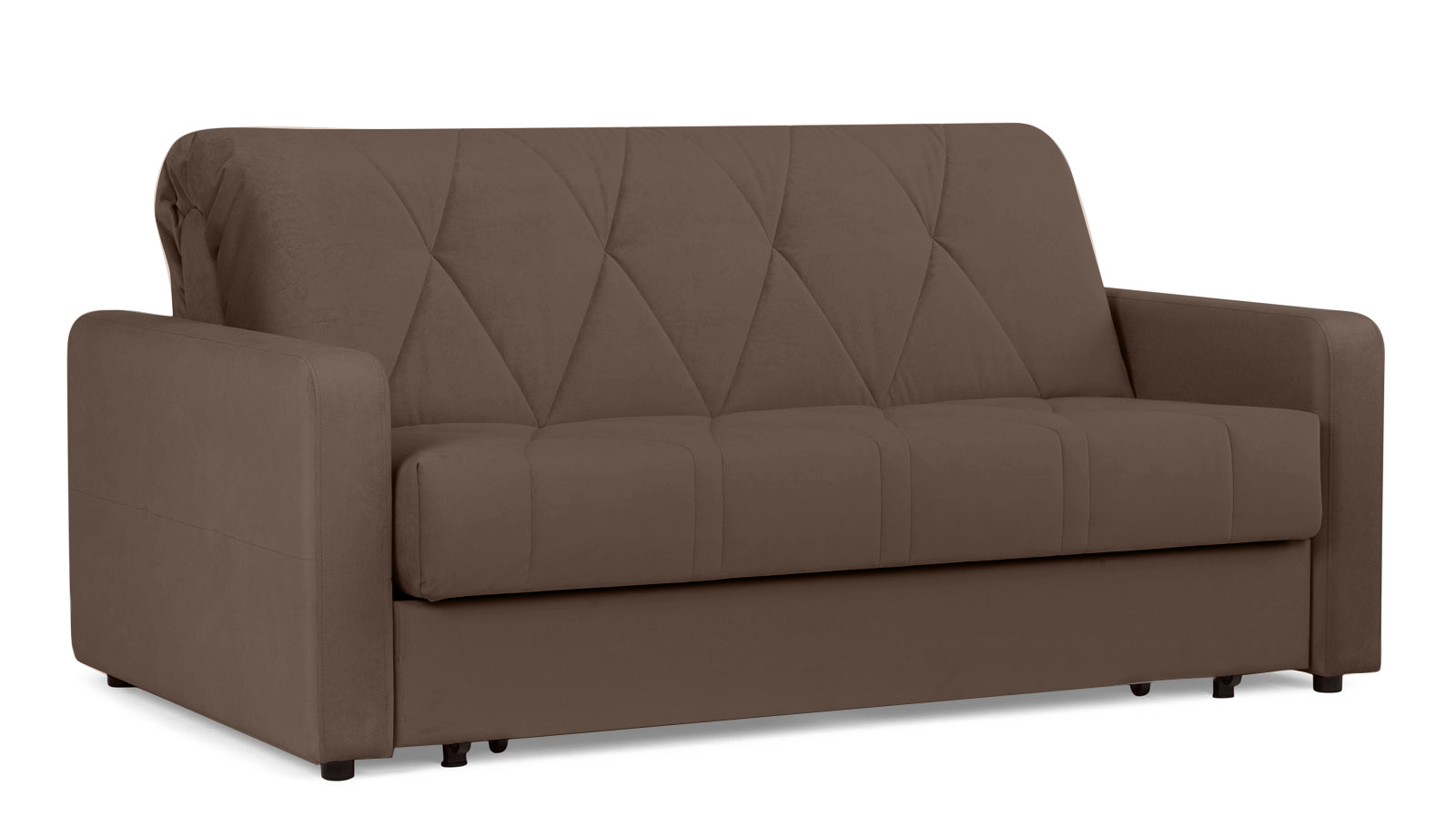 Диван - кровать Domo Pro стежка ромб, ткань Casanova Chocolate 160x216 — в мебель-центре Озерцо