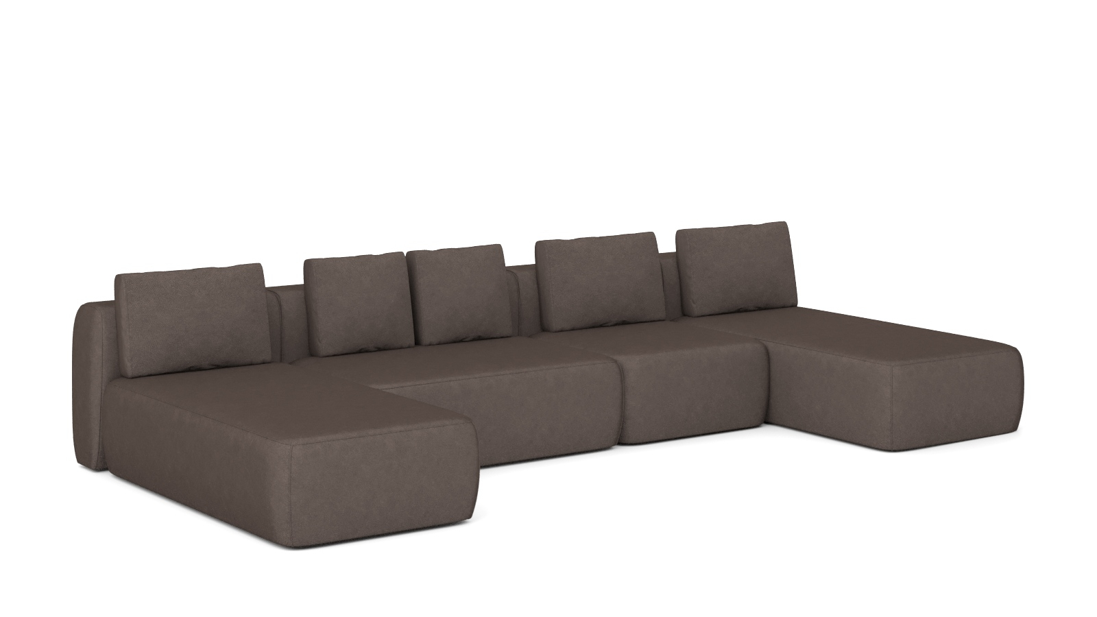 Диван модульный Molto, 4 секционный, 170+125+85+170+85+125+85+85, ткань Galaktika cacao 57 — купить в Озерце