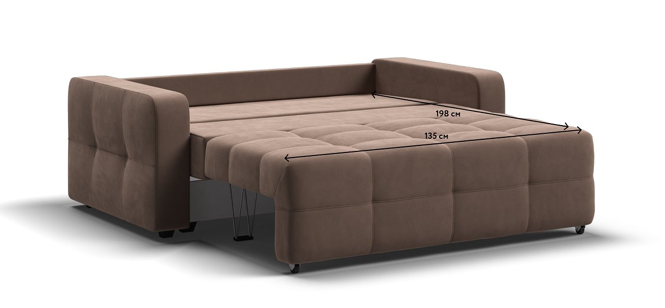 Денди двухместный диван Велюр Монолит мокко — купить в Озерце