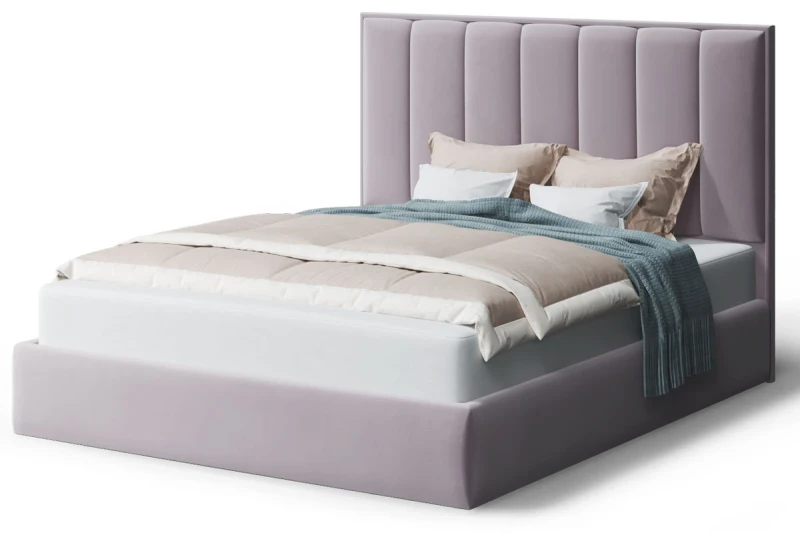 Кровать без опоры Лина с ПМ 120х200 (Neo 15/Лиловый) - купить в Озерце