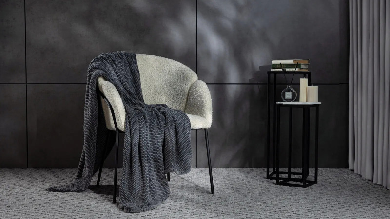 Плед вязаный Universal (петля) 130x180, цвет серый меланж в мебель-центре Озерцо