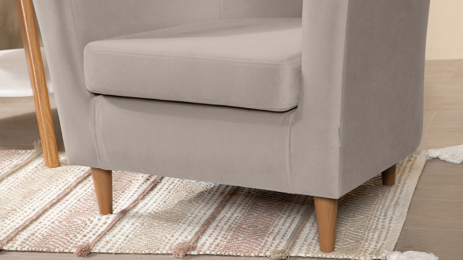 Кресло Moony Sky velvet 03, светлые ножки 75x80 — купить в Озерце