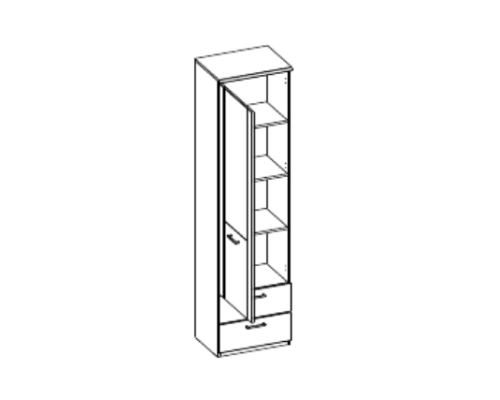 Дорсет Шкаф 1D2S в мебель-центре Озерцо