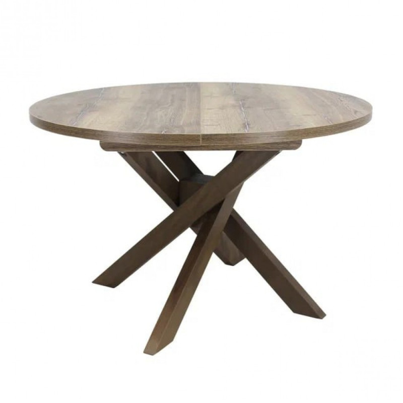 Стол ПАЛЕРМО круглый дуб олово/дуб олово - купить в Озерце