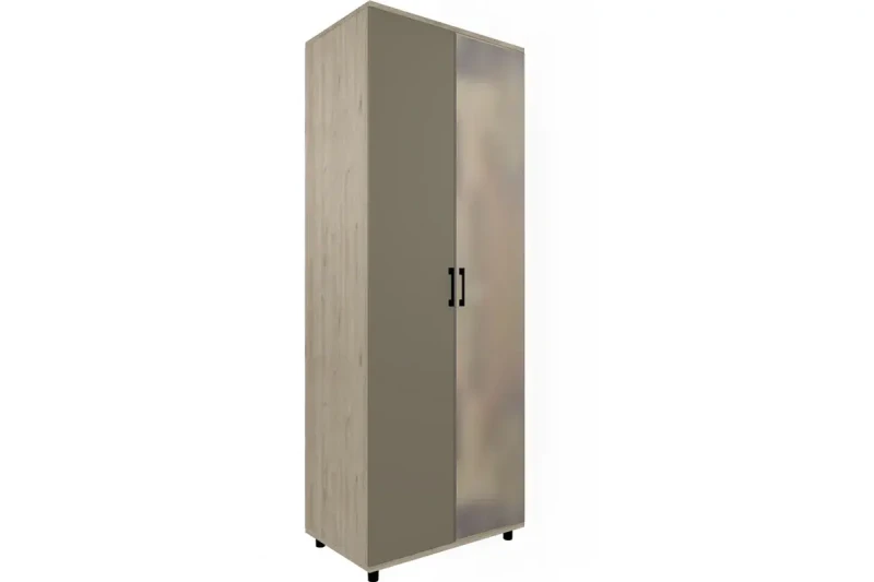 Шкаф для одежды и белья ШК-5004-ГС-ЛМ (Гикори Джексон Светлый/Латте Матовый) в мебель-центре Озерцо