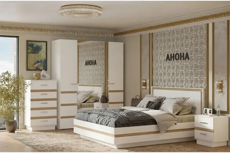 Спальня Анона (Белый/Дуб Сонома) - купить в Озерце