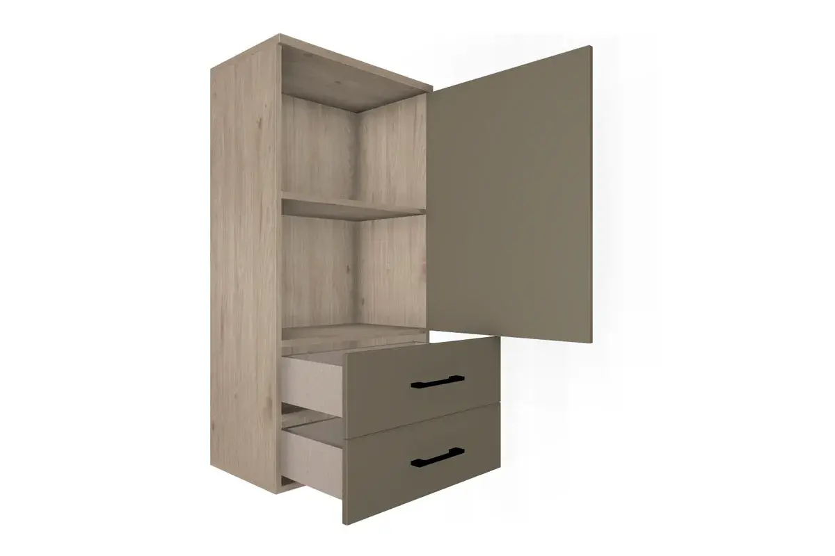 Антресоль АН-5005-ГС-ЛМ (Гикори Джексон Светлый/Латте Матовый) в мебель-центре Озерцо