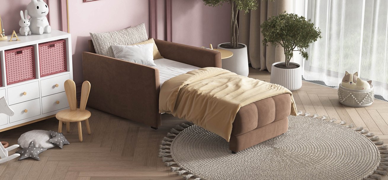 Босс Лофт кресло-кровать Велюр Монолит мокко — купить в Озерце