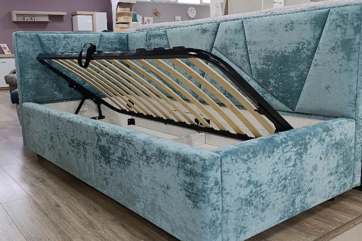 Кровать Рица с ПМ 90х200 (Катания VL-2101-12 мятный) 3 кат. - купить в Озерце