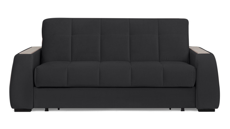 Диван - кровать Domo Pro с накладкой цвета ясень, стежка квадрат, ткань Sky Velvet 38 160x216 — в мебель-центре Озерцо