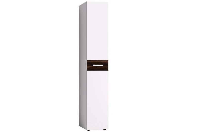 Шкаф для белья Норвуд 55 (Белый/Орех шоколадный) в мебель-центре Озерцо