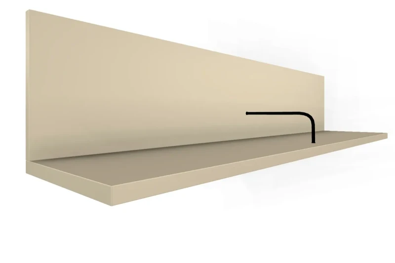 Полка ПЛ-2603-СК (Серый Кашемир) — Мебель-центр Озерцо