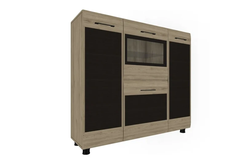 Тумба ТБ-2601 (Гикори Джексон светлый-комбинированный) — Мебель-центр Озерцо