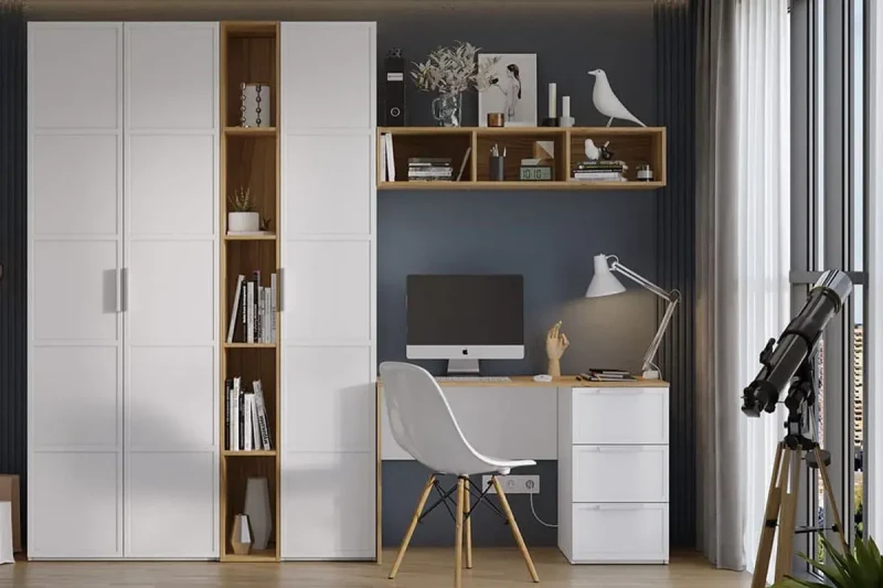 Набор детской мебели Стелла №2 ГН-402.002 (Белый холст/Белый Жемчуг/Яблоня Беллуно) — Мебель-центр Озерцо