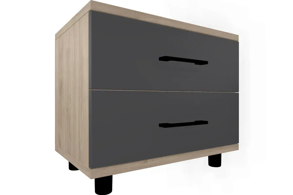 Спальня Грейс комплект 3 (Гикори Джексон Светлый/Антрацит матовый) - купить в Озерце