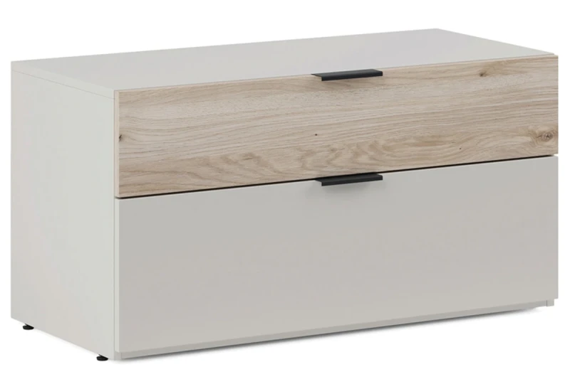 Тумба Мария МТ 90.2F (Дымчато-Серый/Дуб Мария) — Мебель-центр Озерцо