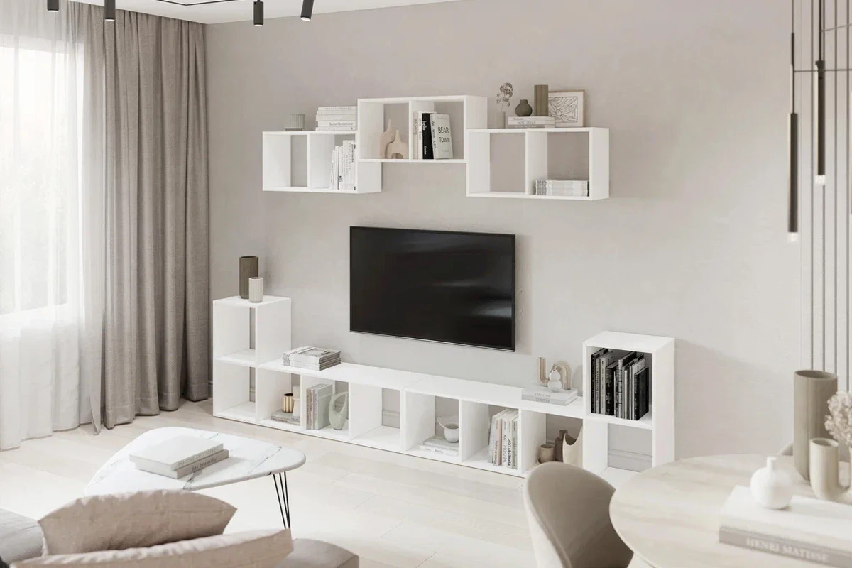 Стеллаж-4 Лайт (Белый) в мебель-центре Озерцо