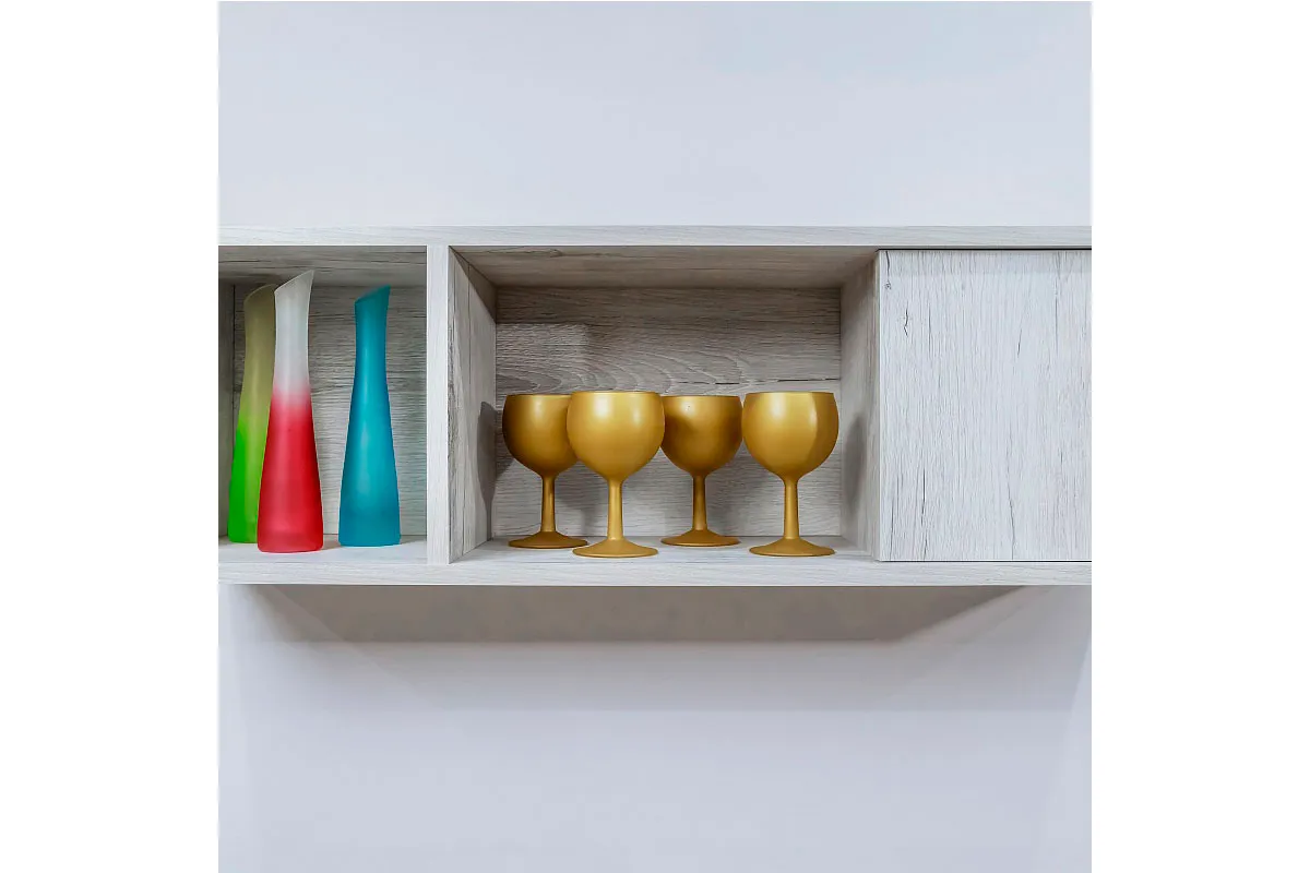 Полка навесная Флекс 11 (Дуб Шавиниган) — Мебель-центр Озерцо