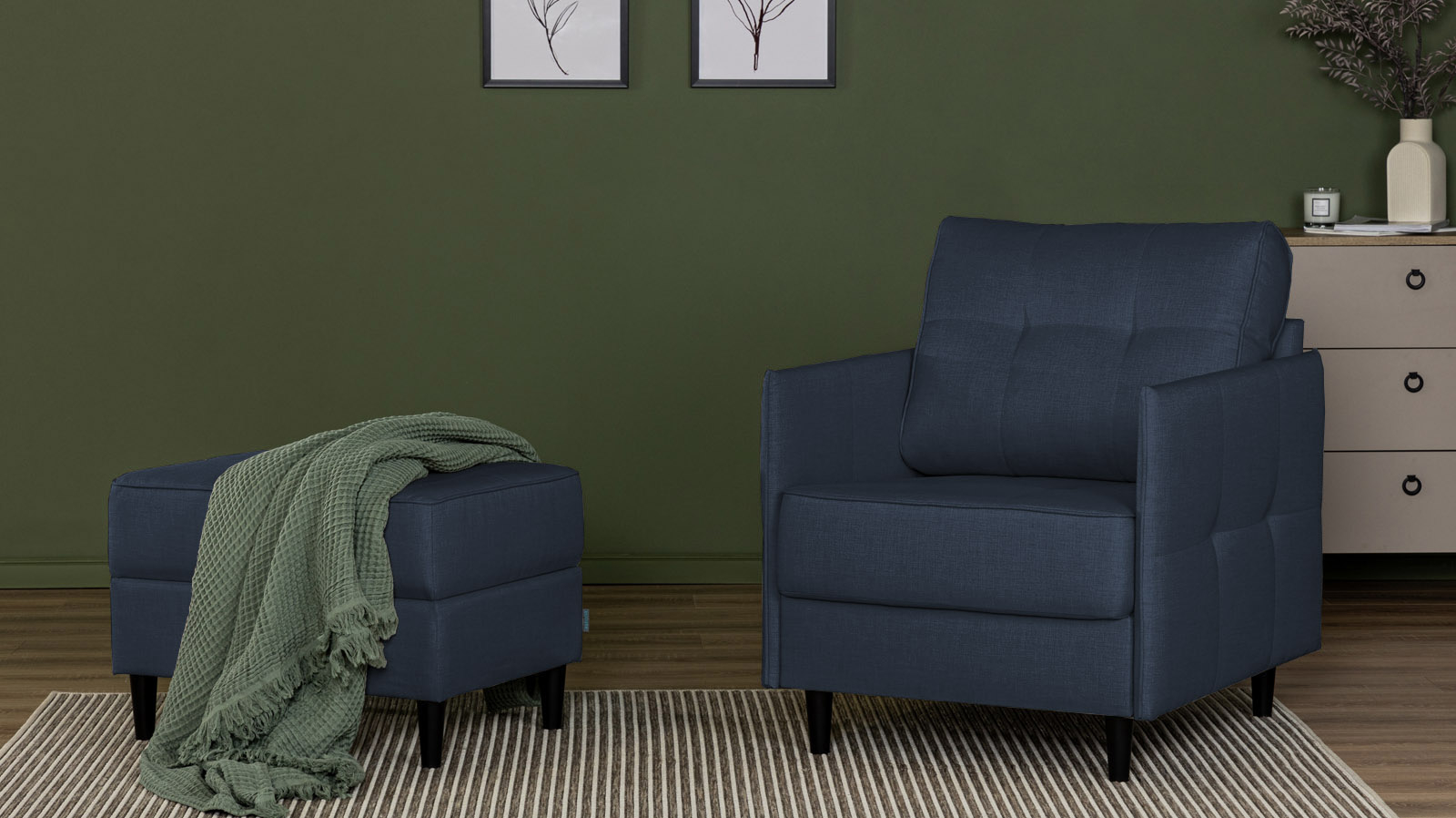 Пуф Amani Pro, Тк. Тк. Lidot blue 53x68 — купить в Озерце