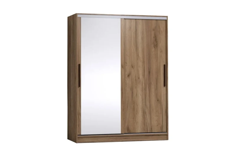 Шкаф-купе 1600 Strike Зеркало/ЛДСП (Дуб табачный Craft) в мебель-центре Озерцо