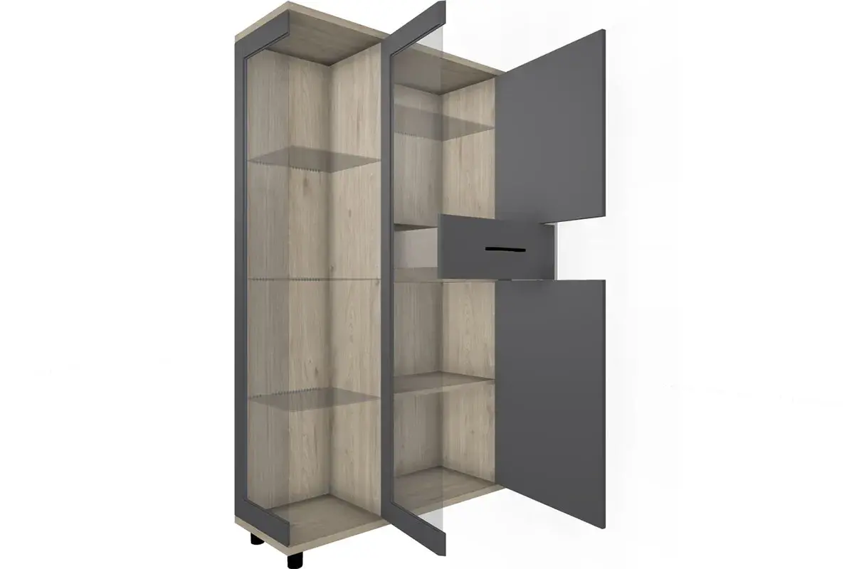 Шкаф многоцелевой ШК-5080-ГС-АМ (Гикори Джексон Светлый/Антрацит Матовый) в мебель-центре Озерцо