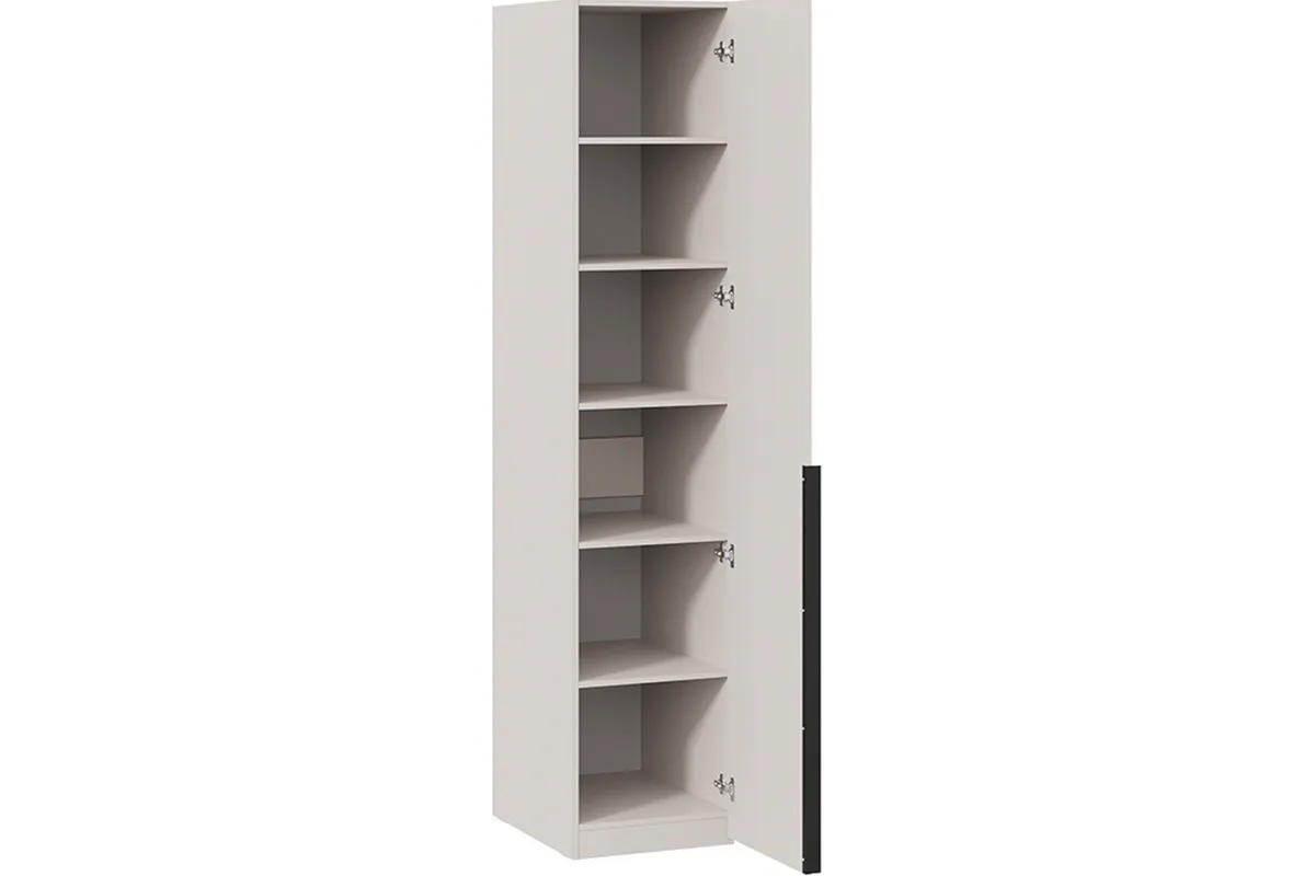 Шкаф для белья Порто СМ-393.07.002 (580) с 1 зеркальной дверью (Кашемир матовый / Кашемир матовый) в мебель-центре Озерцо