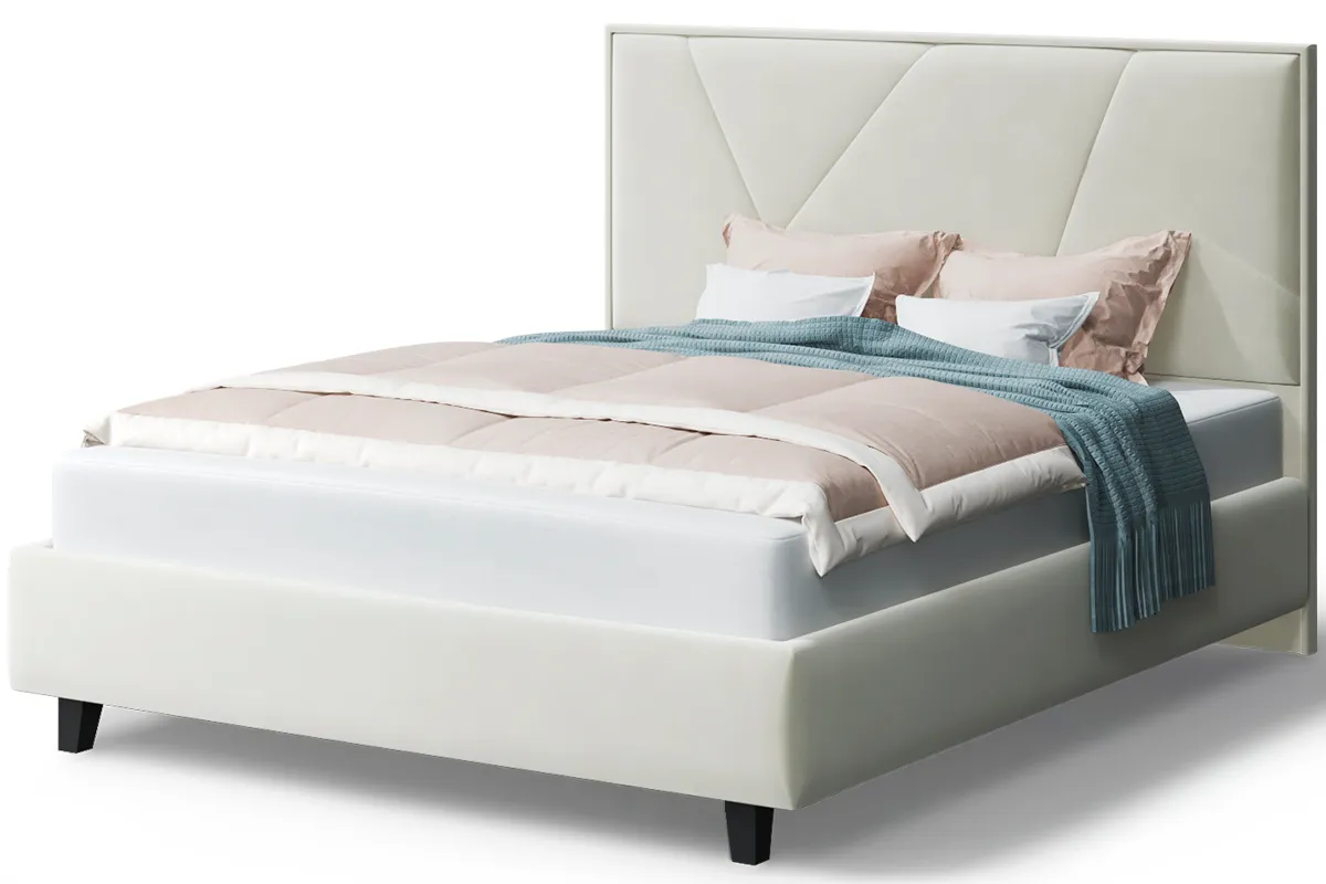 Кровать на опоре Ингрид с ПМ 140х200 (Бренди лайт 02/Серо-белый) - купить в Озерце