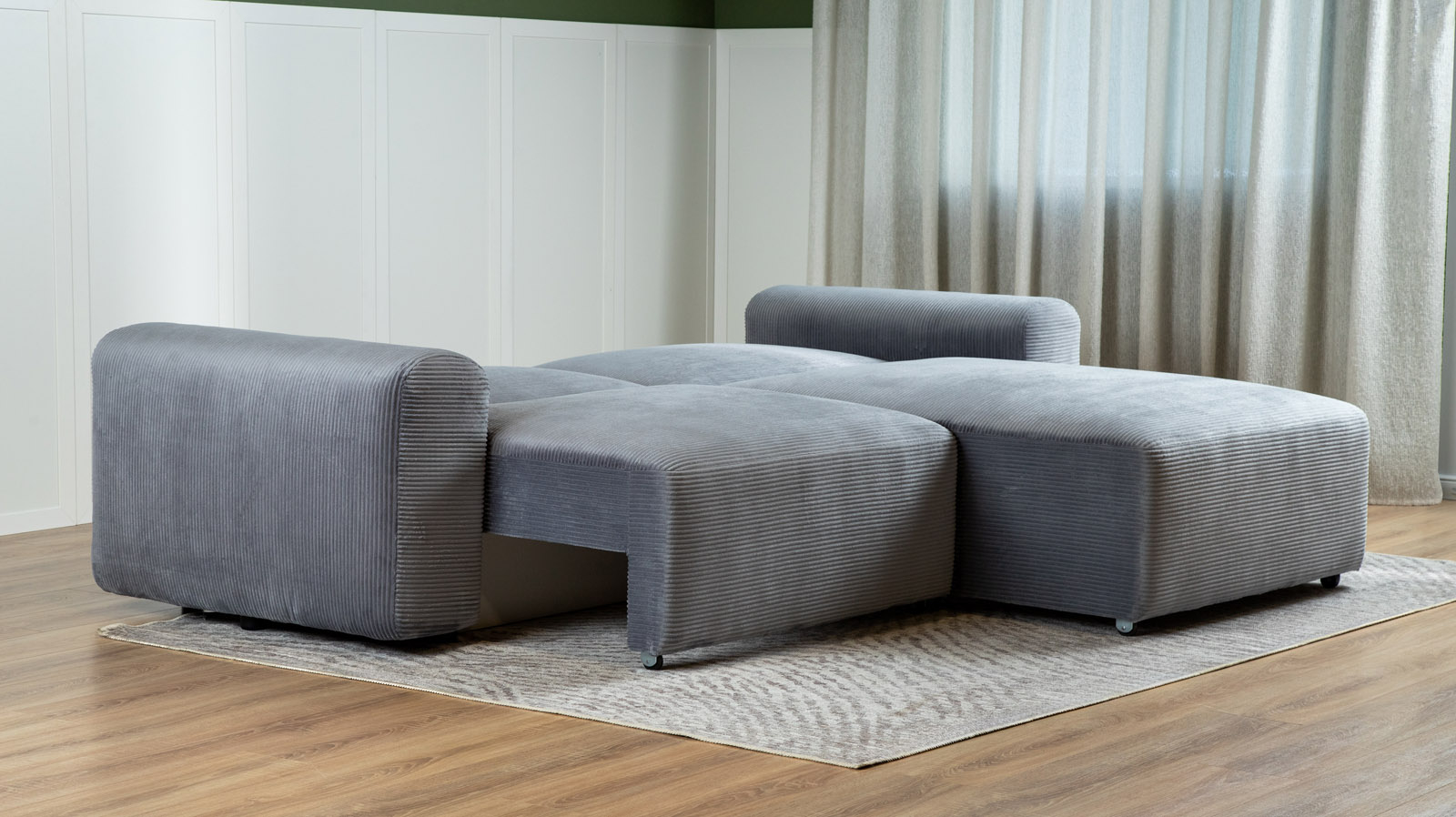 Диван -кровать угловой Raklet ткань Cilium Steel 156x258 — купить в Озерце