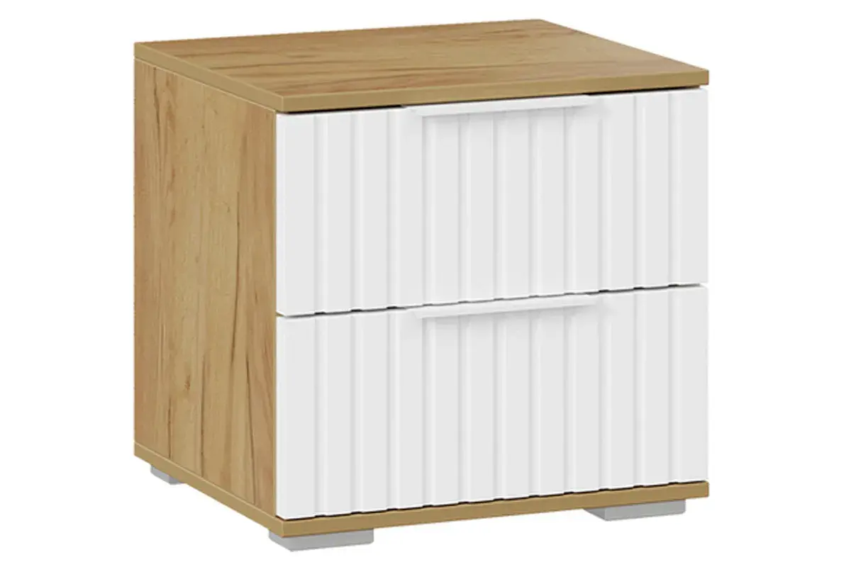 Спальный гарнитур Хилтон №1 (Дуб Крафт золотой/Белый матовый) - купить в Озерце