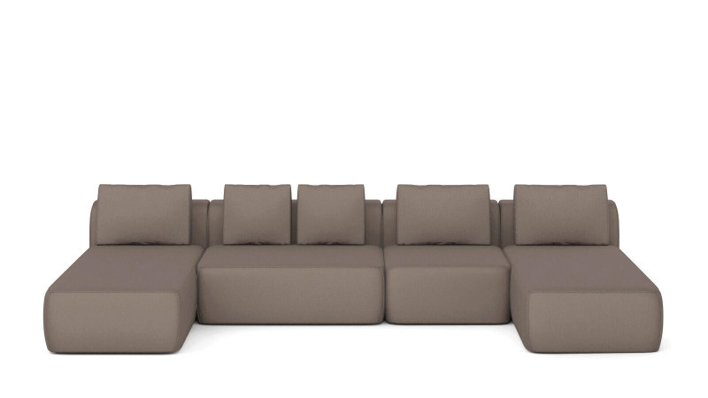 Диван модульный Molto, 4 секционный, 170+125+85+170+85+125+85+85, ткань Soul 995 57x367 — купить в Озерце