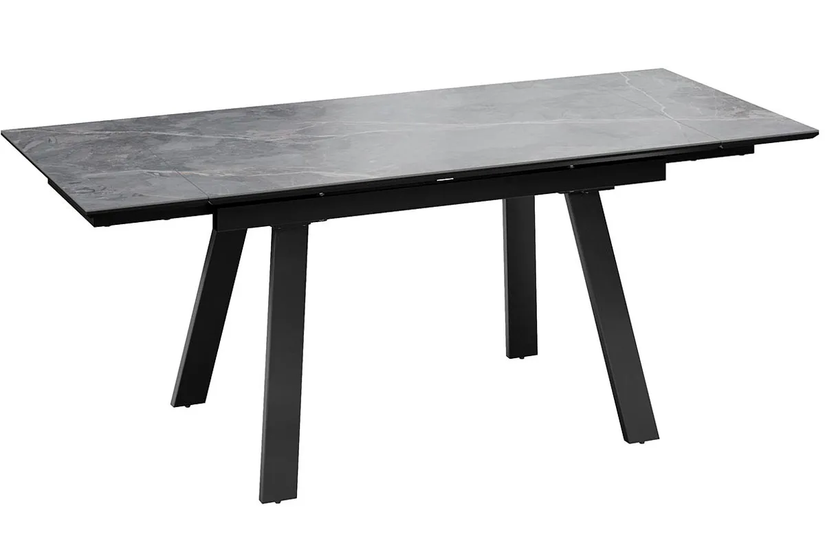 Стол обеденный Дэкстон Тип 1 (Черный муар/Керамика матовая/Серый мрамор) - купить в Озерце