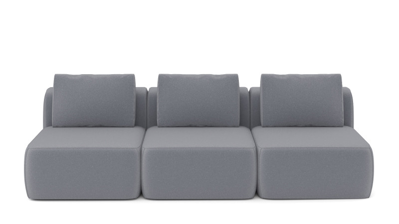 Диван модульный Мольто-3 секц-пуф 85+85+85-спинка 85+85+85-Тк. Aura 11 57 — купить в Озерце