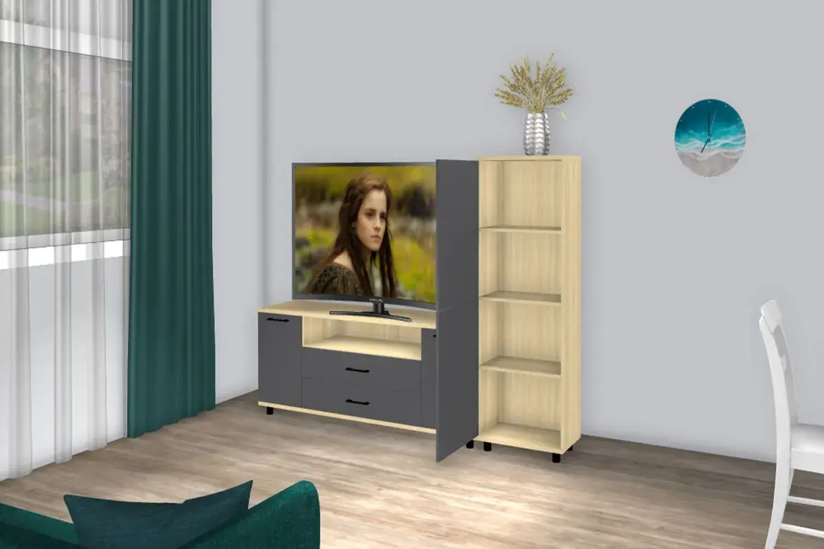 Шкаф многоцелевой ШК-5087-АС-АМ (Ясень Асахи/Антрацит Матовый) в мебель-центре Озерцо