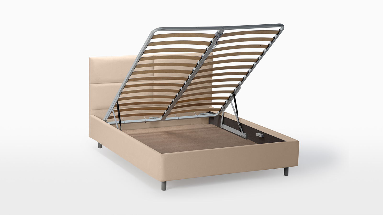 Кровать с подъемным механизмом Orlando Nova, ткань Casanova Milk, 160x200 - купить в Озерце