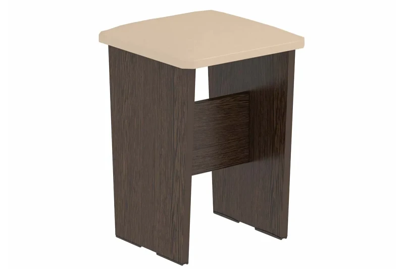 Табурет Лидер 1 шт. (Венге Цаво/Бежевый) - купить в Озерце