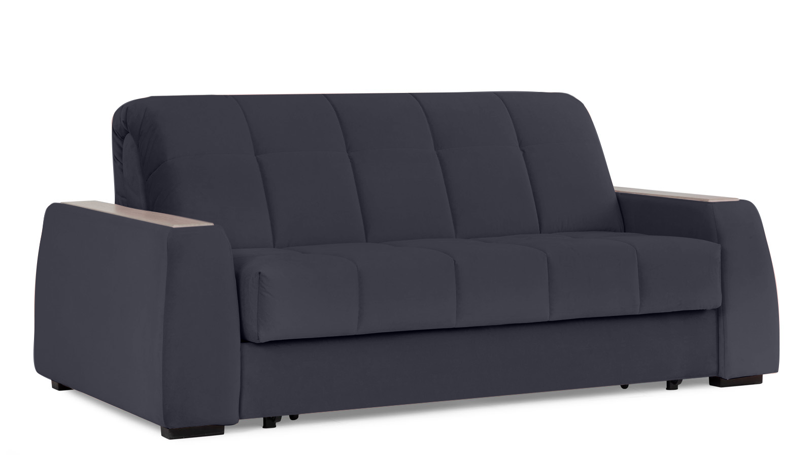 Диван - кровать Domo Pro с накладкой цвета ясень, стежка квадрат, ткань Sky Velvet 40 140x216 — в мебель-центре Озерцо