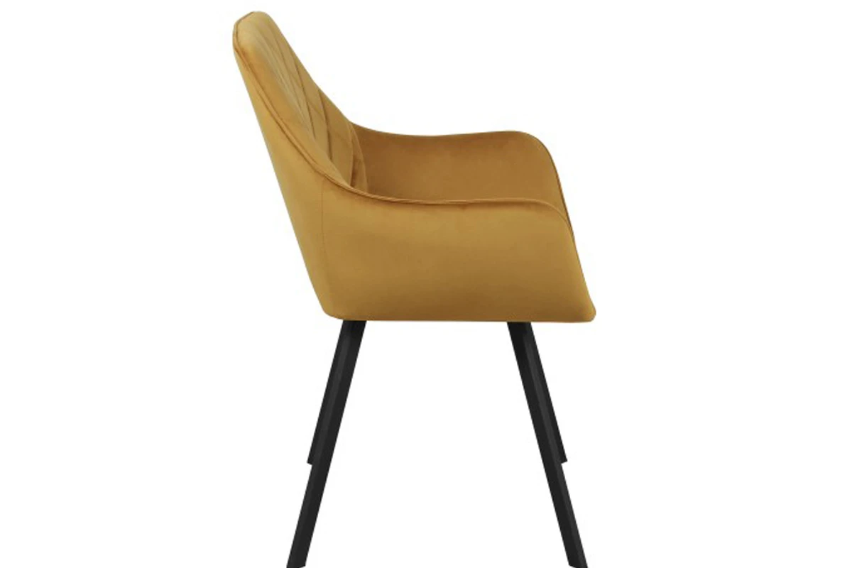 Стул Мадрид (Муар черный/Велюр Velluto 08 горчичный) СРП-056 - купить в Озерце